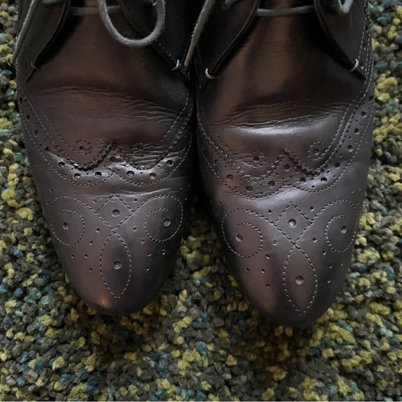 Ted Baker London Vineey Black Wingtip Shoes (9) - Picture 6 of 10